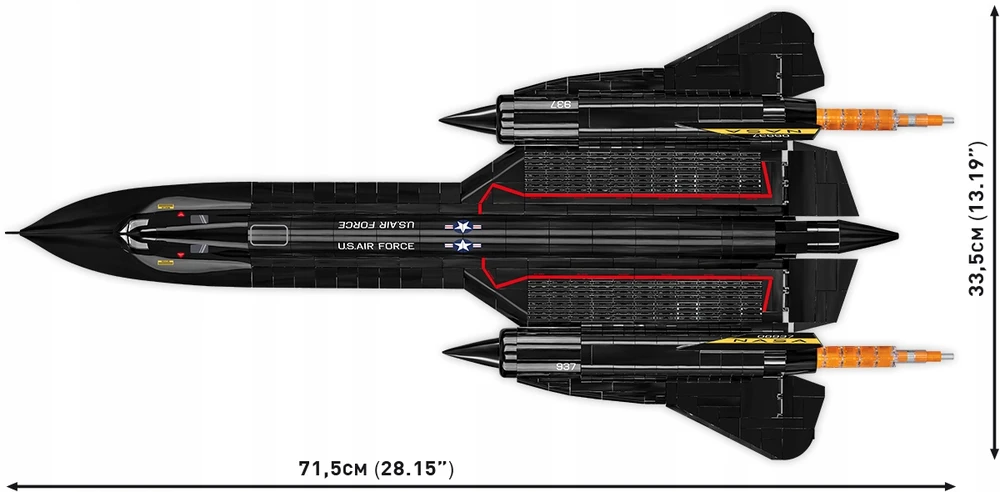 Statybinis žaidimas - COBI - LOCKHEED SR-71 BLACKBIRD - Juodas - Surinkimo rinkinys - Suaugusiems