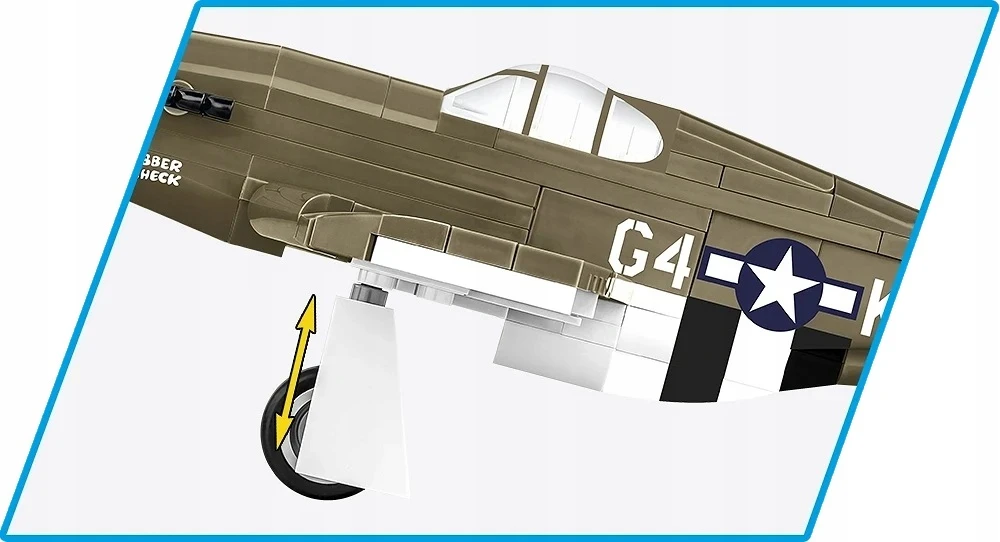 Statybinis žaidimas - COBI - Mustang P-51B - 158 elementai - Ruda - Surinkti patiems