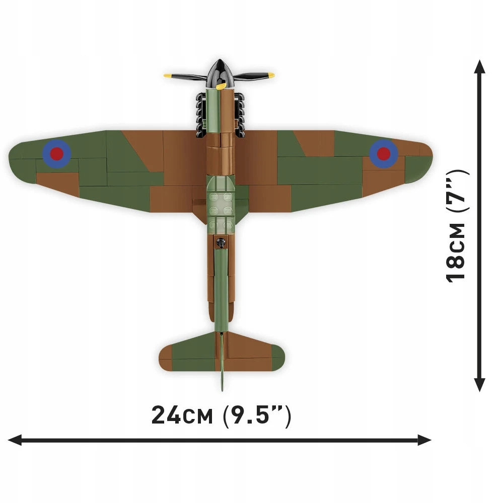 Statybinis žaidimas - COBI - Spitfire Mk. I N3200 - Kamufliažas - 146 elementai - Pagaminta ES