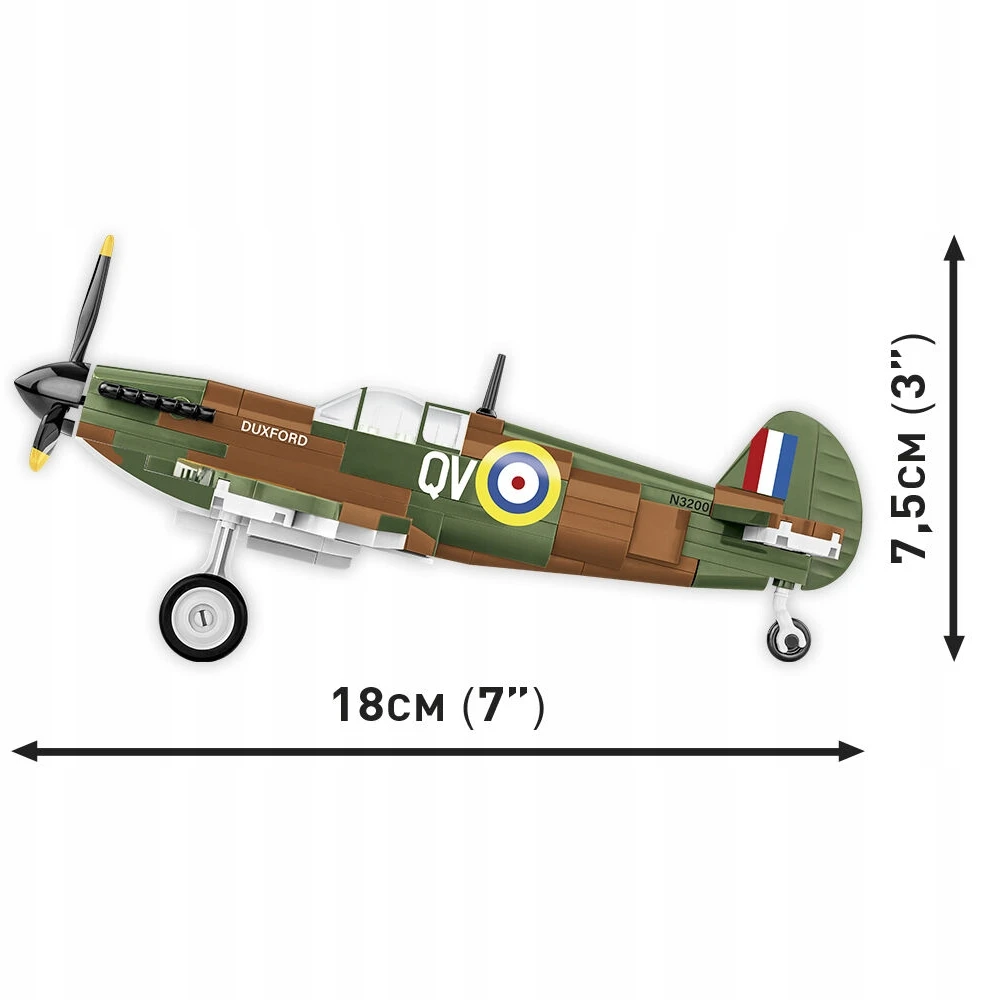 Statybinis žaidimas - COBI - Spitfire Mk. I N3200 - Kamufliažas - 146 elementai - Pagaminta ES