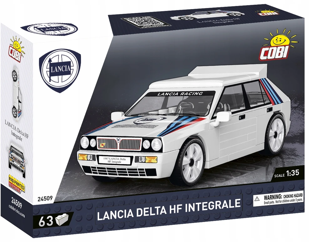 Statybinis žaislas - COBI - LANCIA DELTA INTG - 250 dalių - Balta - Montuoti pačiam