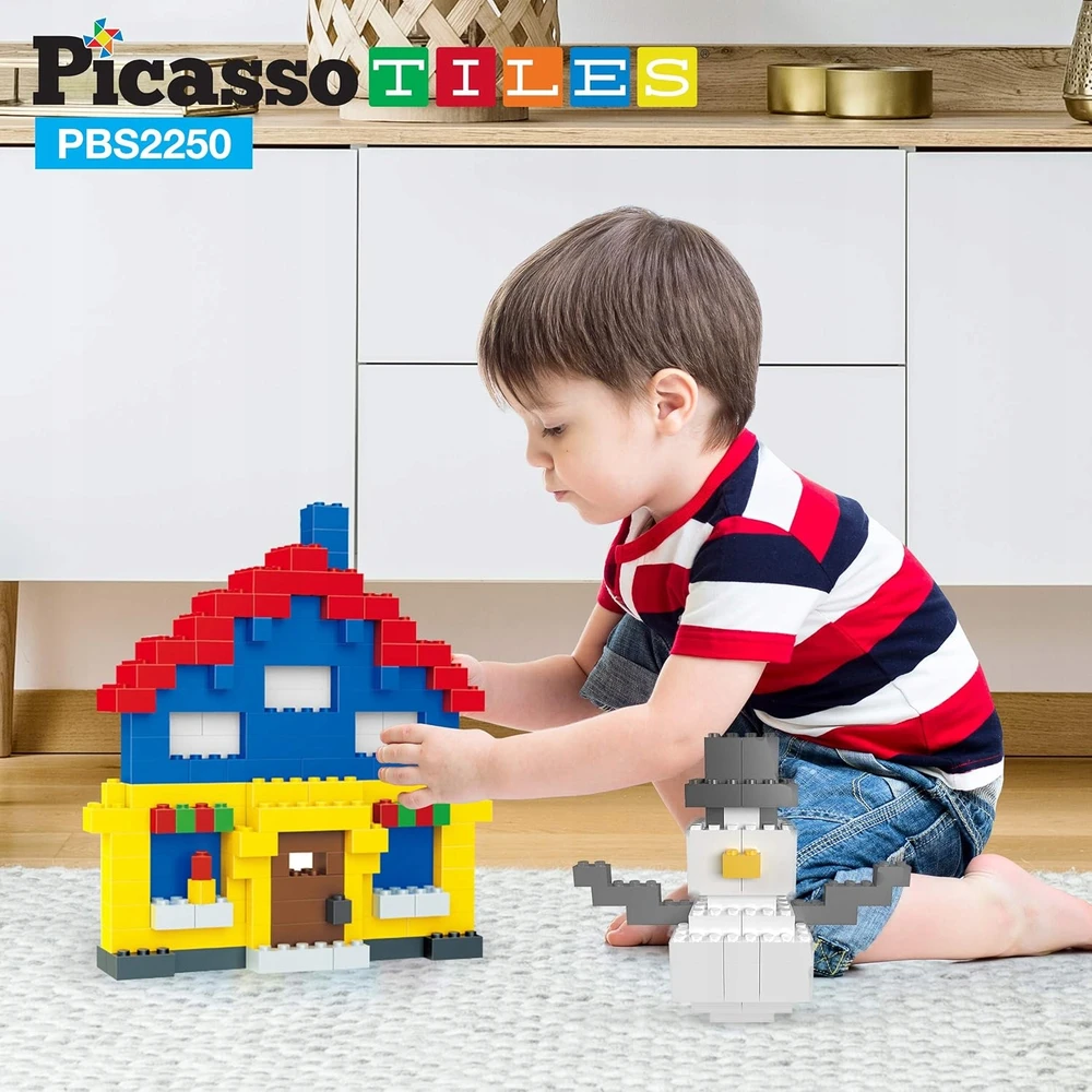 Statybinių blokelių rinkinys PicassoTiles 2250 vienetų statybinė dovana