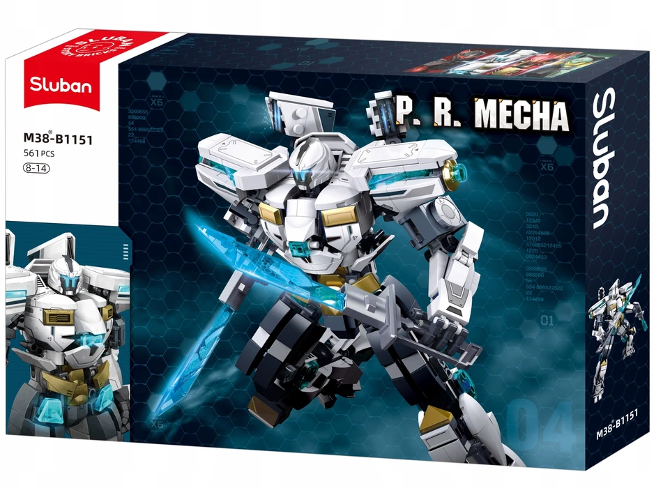 Statybinių plytų rinkinys Mech Robot Warrior Sluban 1151 Sci-Fi 561 vnt