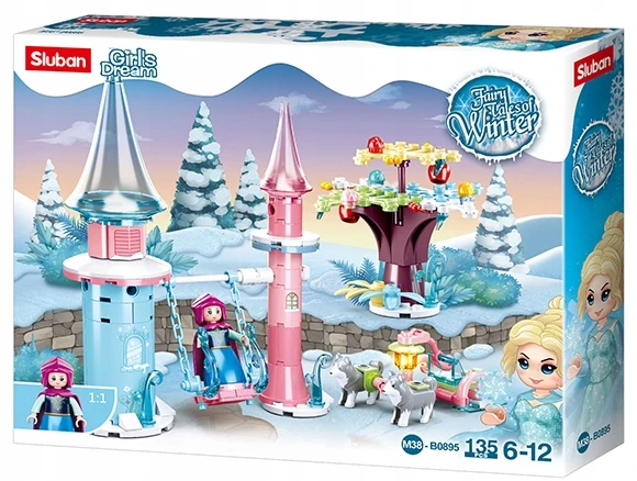 Statybinių plytų rinkinys SLUBAN Frozen Fairy Tale rinkinys 135 vnt.