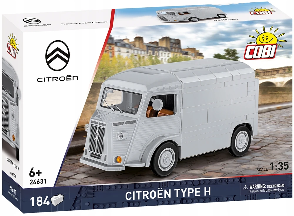 Statybos žaidimas - COBI - CITROËN TYPE H - Balta - 306 g - Miniatiūrinė replika