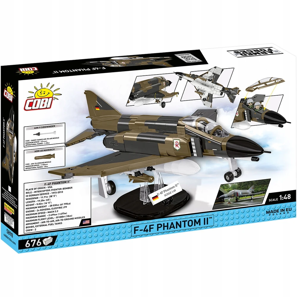 Statybos žaidimas - COBI - F-4F Phantom II - Rudas - Surinkimo komplektas - Vaikams