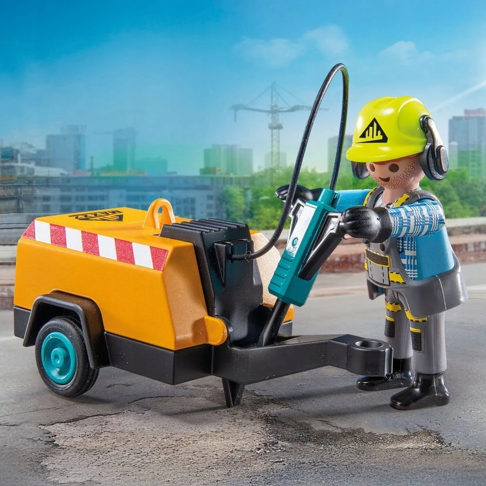 Playmobil Action Heroes 71752 Pracownik Budowlany su Młotem Pneumatycznym