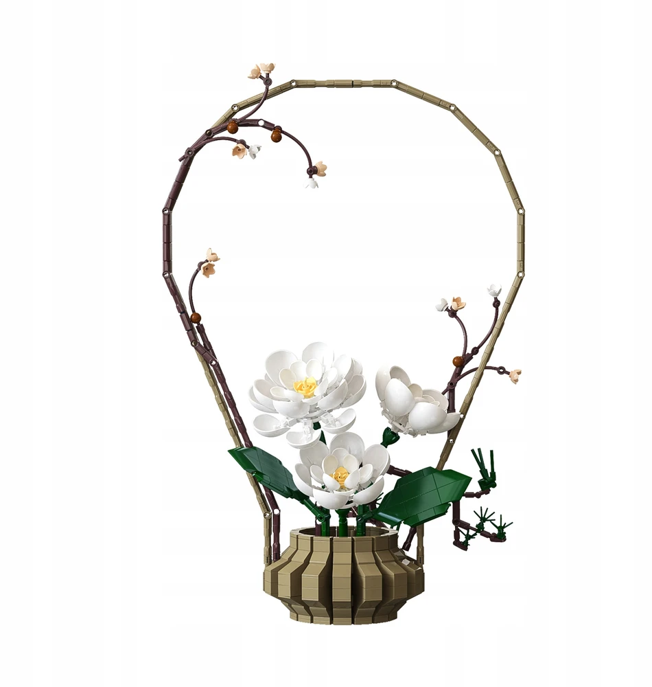 Statybų žaidimas - CADA - CDC59026W - 990 dalių - Baltos gėlės - ~50 cm - Be laistymo