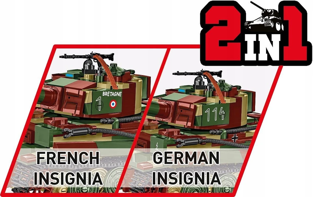 Cobi Klocki Pz.kpfw blokuoja vi tiger ausf. e 870 blokų