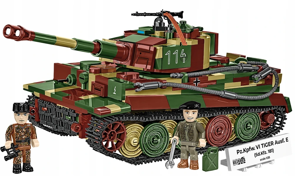 Cobi Klocki Pz.kpfw blokuoja vi tiger ausf. e 870 blokų