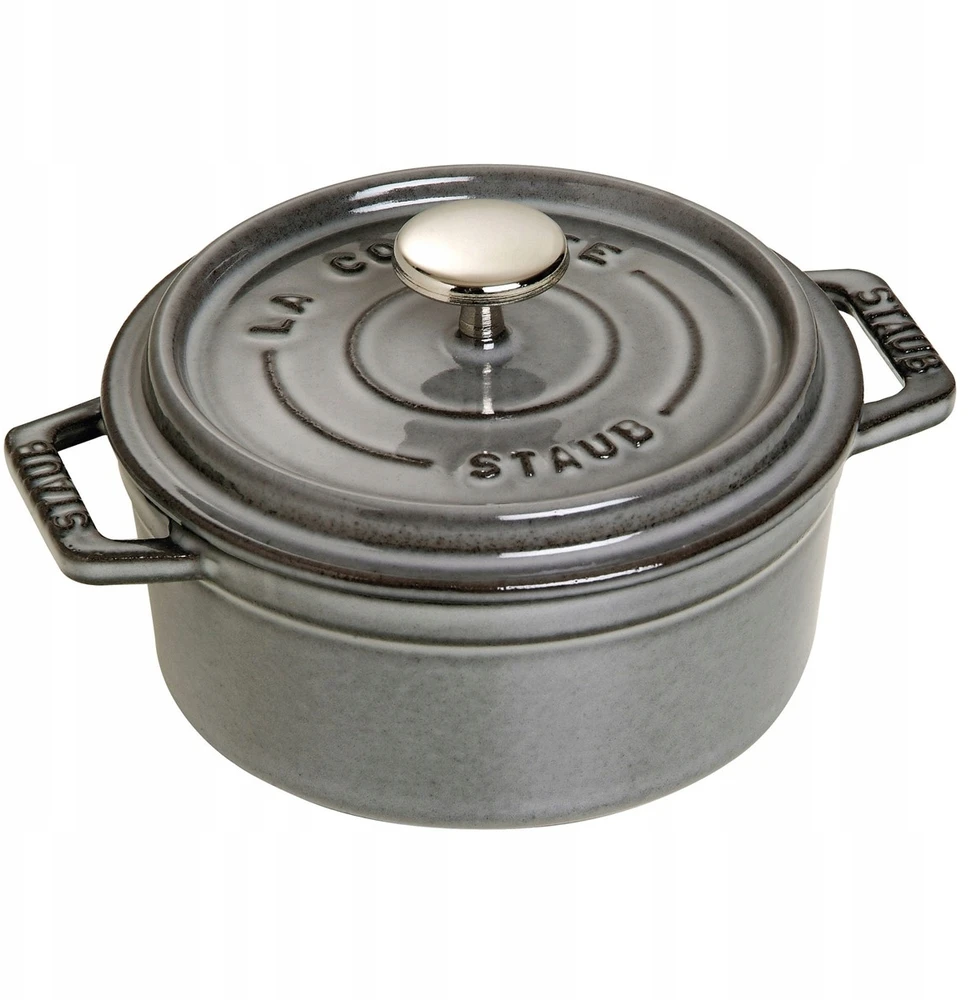Staub La Cocotte Apvalus ketaus puodas 400 ml, pilkas