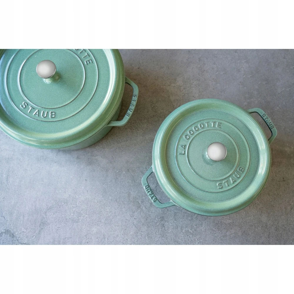 Staub Mini Cocotte mini apvalus ketaus puodas 250 ml, mėtų