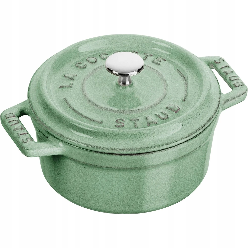 Staub Mini Cocotte mini apvalus ketaus puodas 250 ml, mėtų