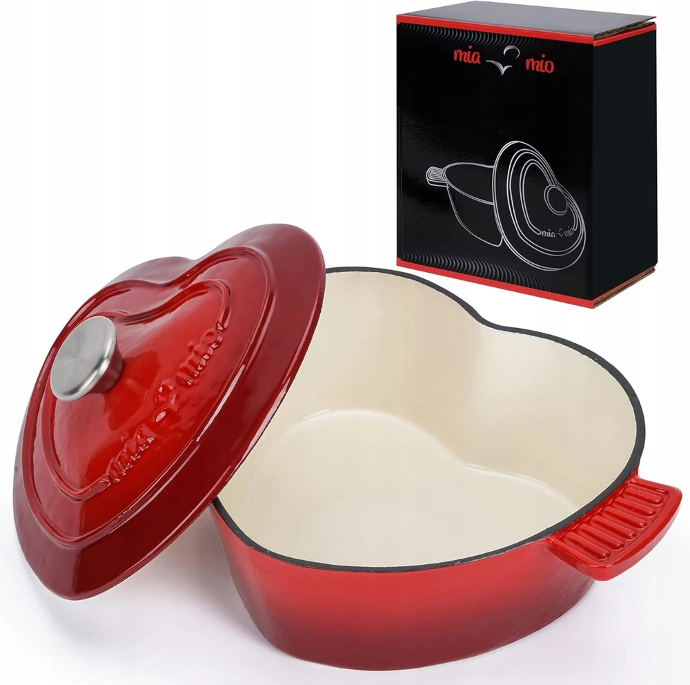 Staub ŠIRDIES FORMOS KETUS PUODAS 3 L – EMALINIS – RAUDONAS – MIAMIO