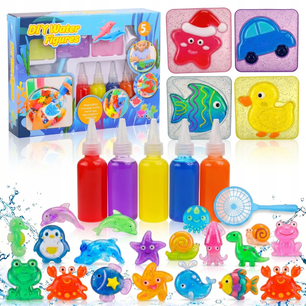 Stawscy KŪRYBINGAS edukacinis RINKINYS GEL MAGICAL WATER FIGURINES DIY WATER ELF
