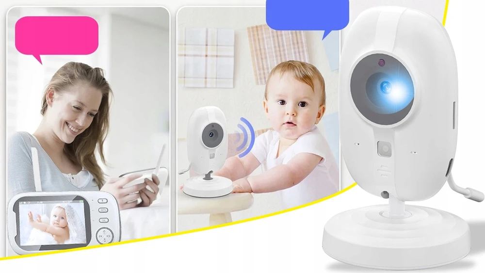 Stazer ELEKTRONINĖ AUKLĖS LIVE KAMEROS NAKTINIS REŽIMAS IPS HD TERMOMETRAS 2000MAH