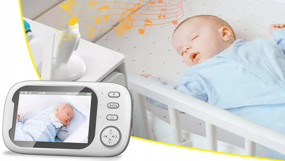 Stazer ELEKTRONINĖ AUKLĖS LIVE KAMEROS NAKTINIS REŽIMAS IPS HD TERMOMETRAS 2000MAH