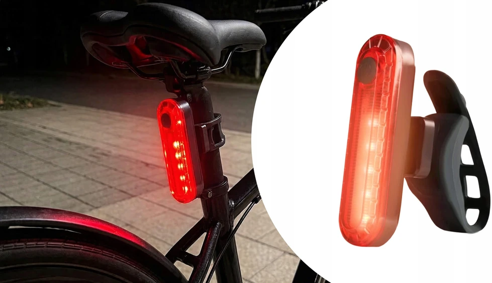 Stazer LED dviračio žibintas priekinis galinis priekinis galinis USB įkraunamas žibintuvėlis