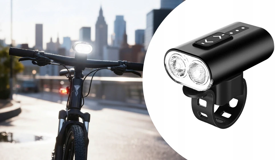 Stazer LED dviračio žibintas priekinis galinis priekinis galinis USB įkraunamas žibintuvėlis