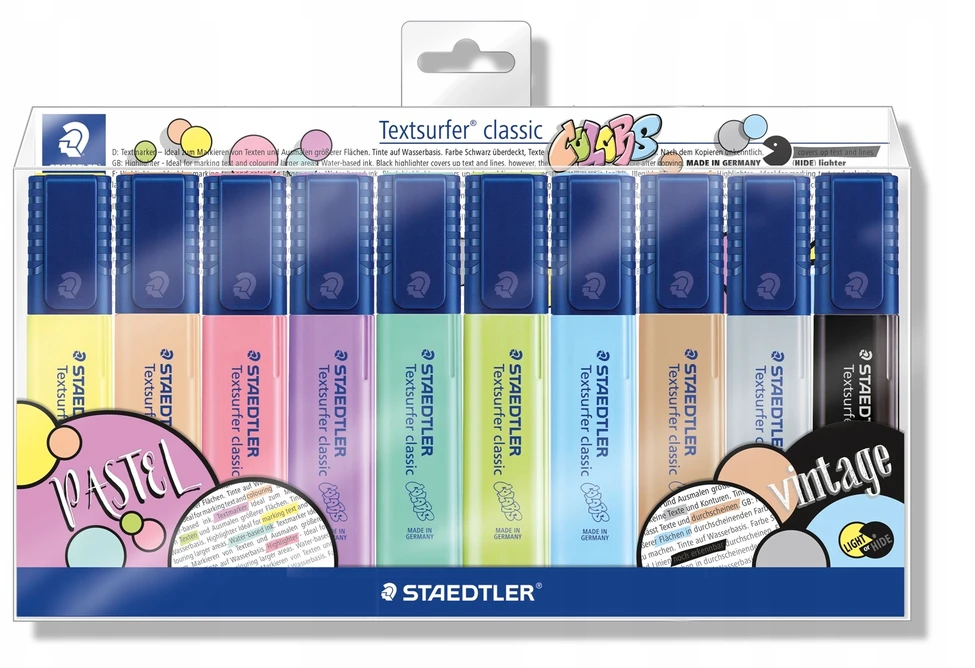 Steadtler Žymekliai Staedtler Pastel Vintage, 10 spalvų
