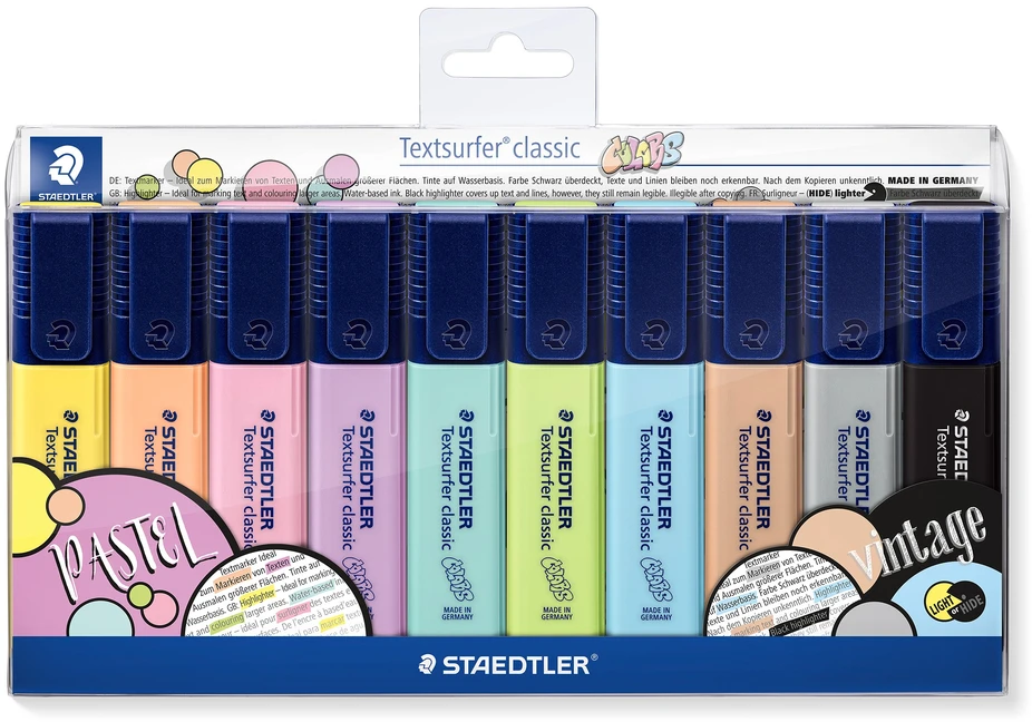 Steadtler Žymekliai Staedtler Pastel Vintage, 10 spalvų