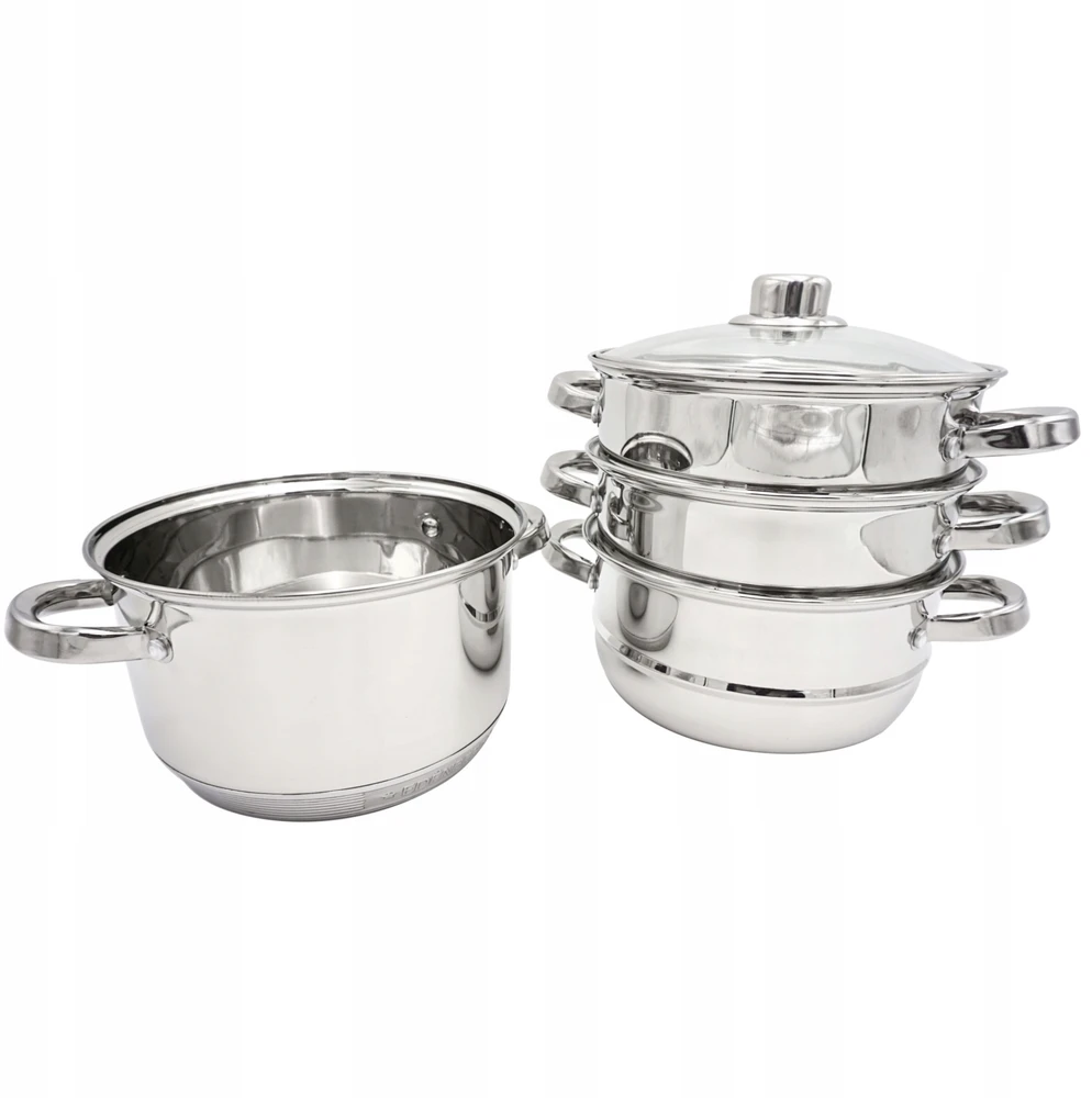 STEAMER POT STEEL 4x4L / sk. 22 cm.