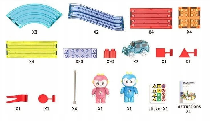 Stem MAGNETINĖS KONSTRUKCIJOS UGDYMO KLUOKLIAI DOVANA 4 5 6 7 METŲ VAIKAMS