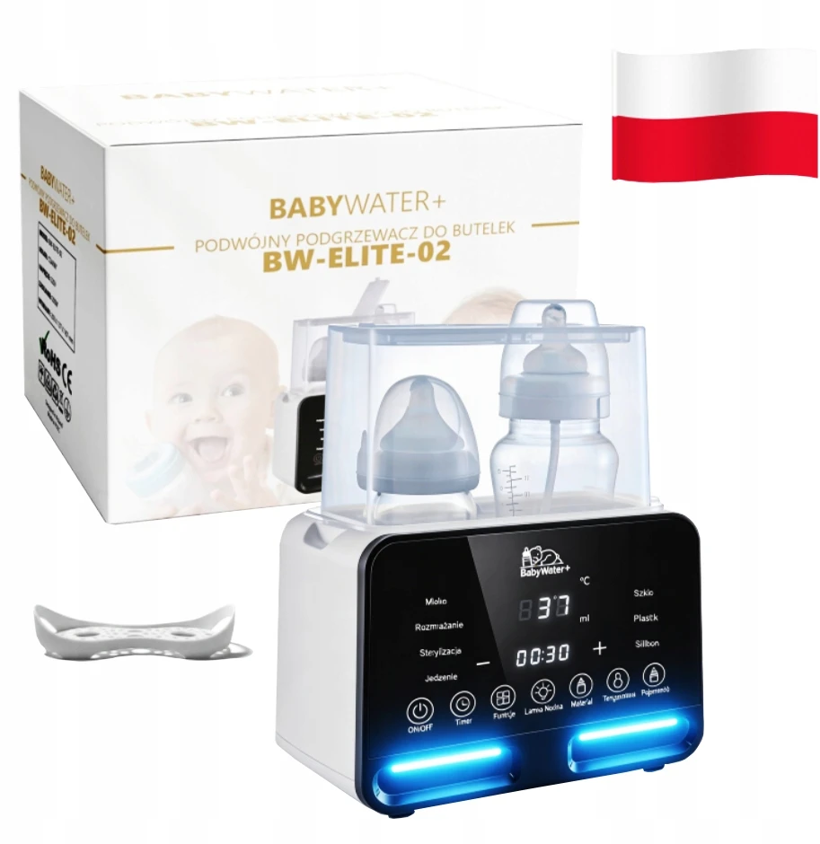 Sterilizatorius ir šildytuvas pieno vandens buteliams kūdikiams BW-Elite-02