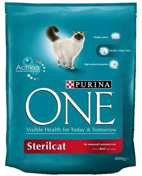 Purina Nestle ĖDALAS STERILIZUOTOMS KATĖMS „ONE“ 800g