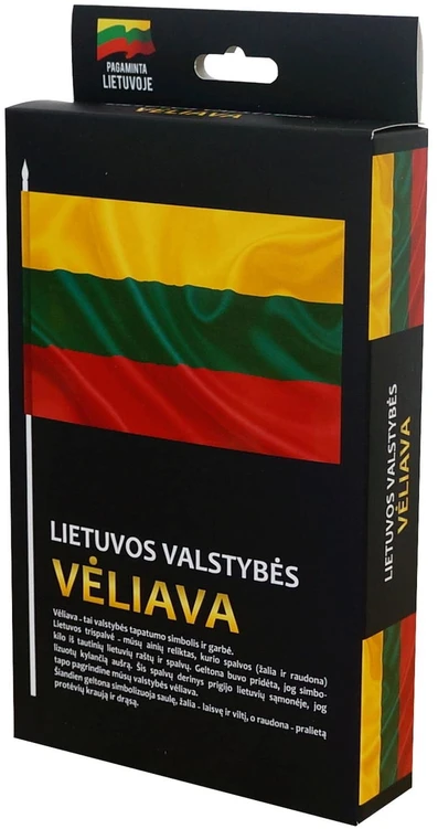 Aka_Baltic Lietuvos valstybės vėliava, 100x170 cm, stiebinė, su karabinais, dėžutėje