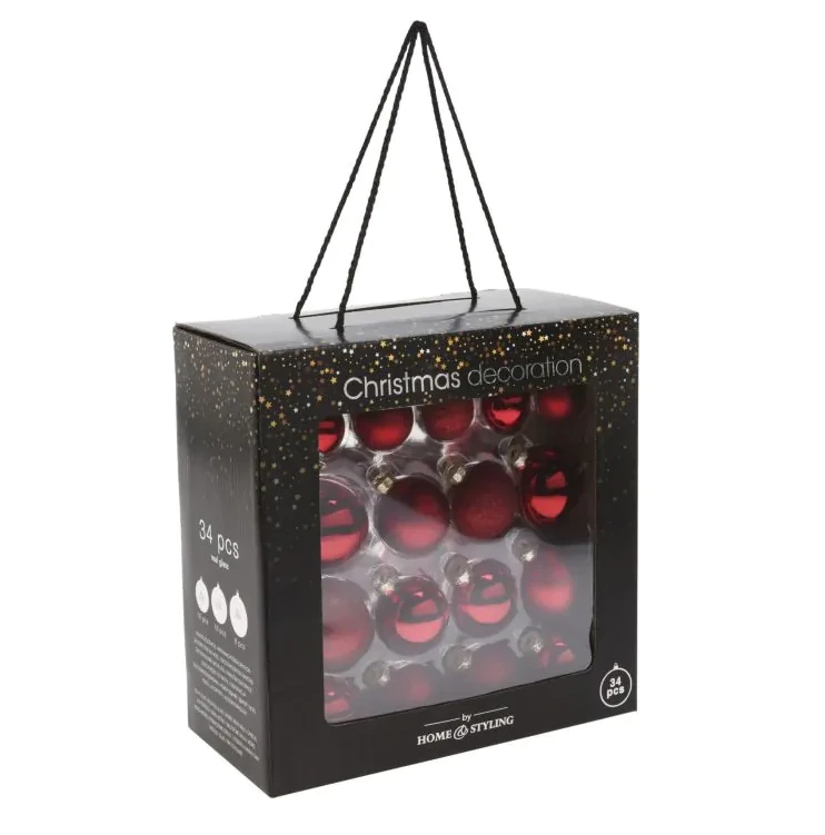 Nežinomas Christmas medžio topper Decoris 113069. red. glass