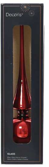 Nežinomas Christmas medžio topper Decoris 113069. red. glass