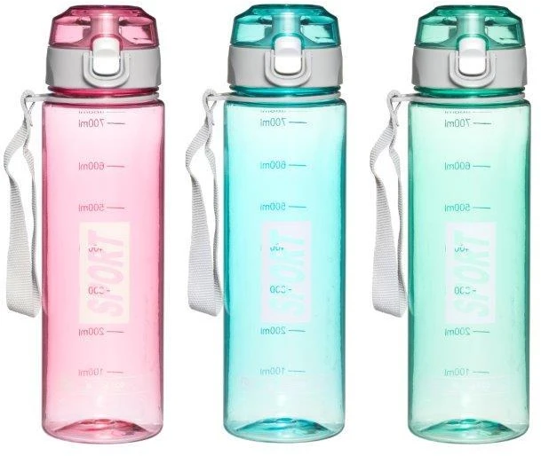 Gertuvė Excellent Houseware Stiklinis vandens butelis 700 ml su metaliniu dangteliu