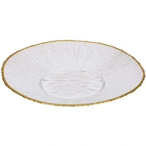 Nežinomas Lėkštė, aukso/balta, 21 cm