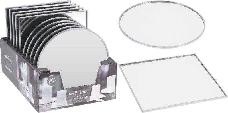 Home Styling Collection Dekoteller Stiklinė Dekoratyvinė Plokštė su Blizgučiais 20 cm