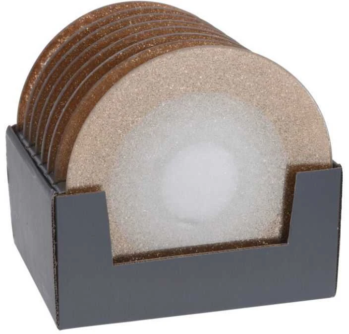 Home Styling Collection Dekoteller Stiklinė Dekoratyvinė Plokštė su Blizgučiais 20 cm