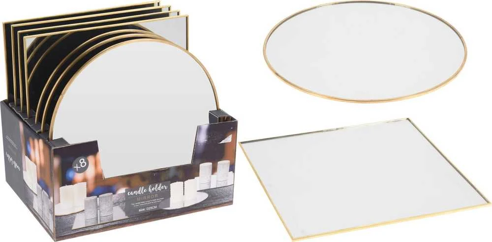 Home Styling Collection Dekoteller Stiklinė Dekoratyvinė Plokštė su Blizgučiais 20 cm
