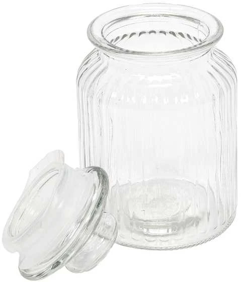Zeller Stiklinis birių produktų indas su dangteliu CURLY, 750 ml