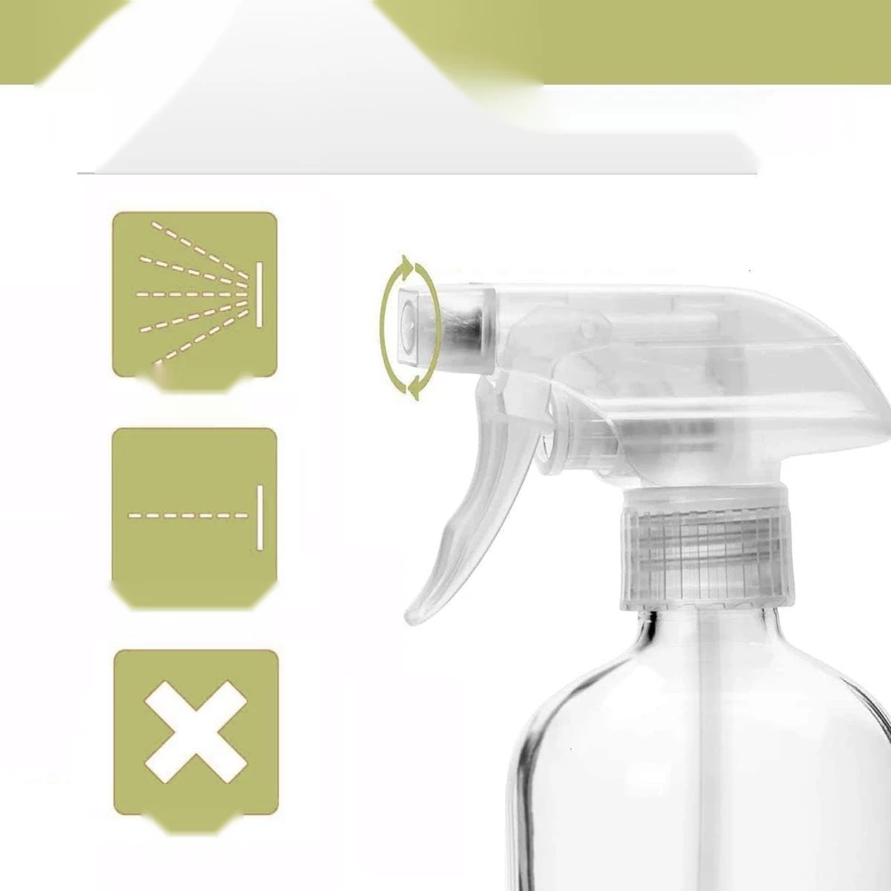 STIKLINIS BUTELAS SU PURŠKTUVIU 2X500ML SKAIDRUS SKYSČIŲ MILKAI
