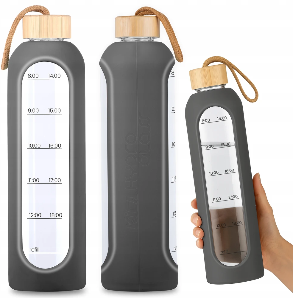Gertuvė Stiklinis butelis KiCA Hydro Glass 1000 ml