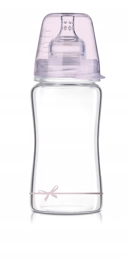 LOVI stiklinis buteliukas DIAMOND GLASS Baby Shower girl, 250 ml, 74/204girl