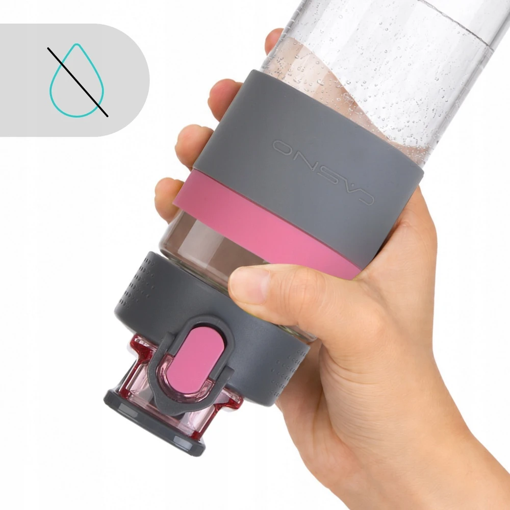 Stiklinis gertuvė Casno Cross 500 ml, rožinė