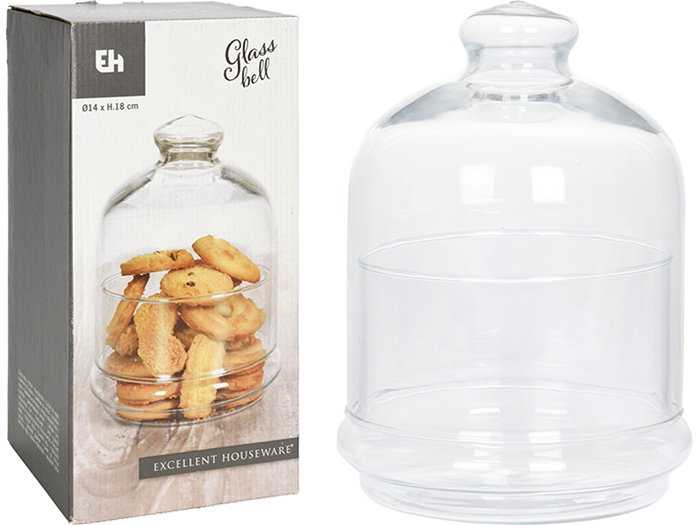 Mondex Stiklinis indas produktams laikyti su gaubtu, 14 x 18 cm