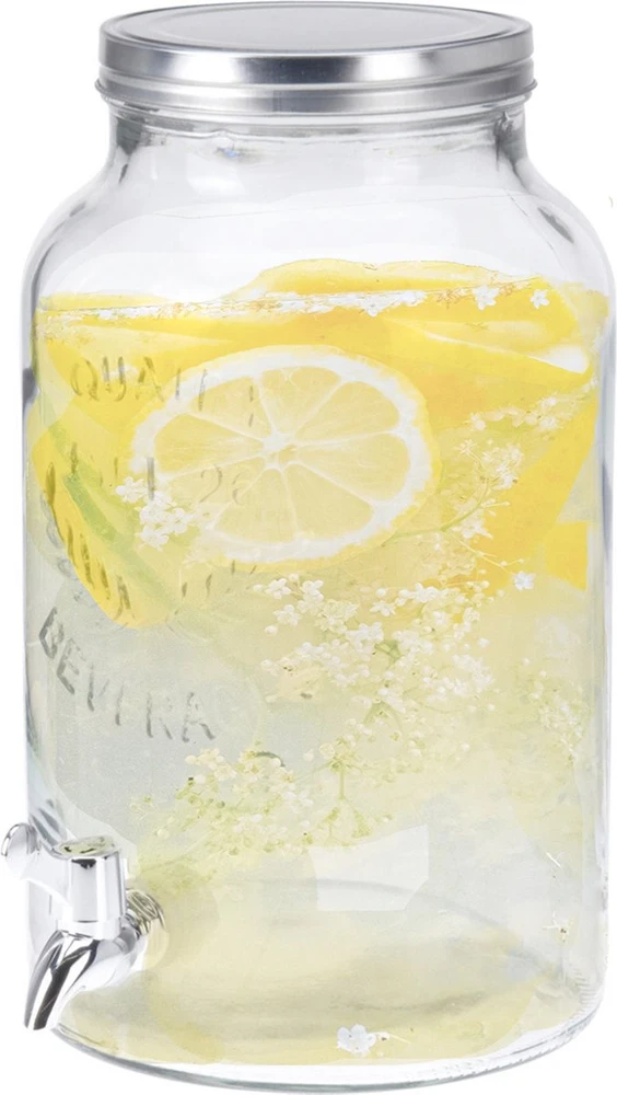 Stiklinis indas su kraneliu, 4 l