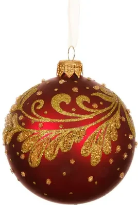 Christmas Tree toy Decoris Vintage. red. glass