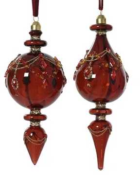 Christmas Tree toy Decoris Vintage. red. glass