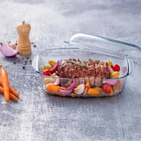 Stiklinis kepimo indas su dangčiu Sleeve PYREX Classic 7L//37x14cm stačiakampis
