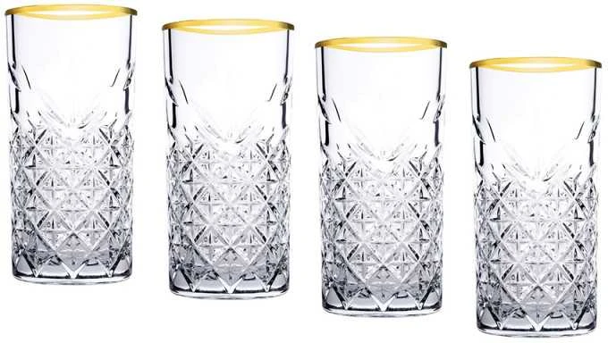 Stiklinių komplektas 4 vnt. Timeless Gold 295 ml PASABAHCE 722255