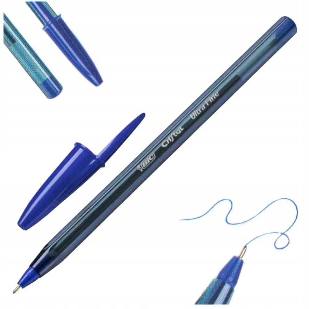 Stilografai - Bic - Cristal - Dėžutė su 20 vnt. - Mėlyna spalva - Vidutinė tipas