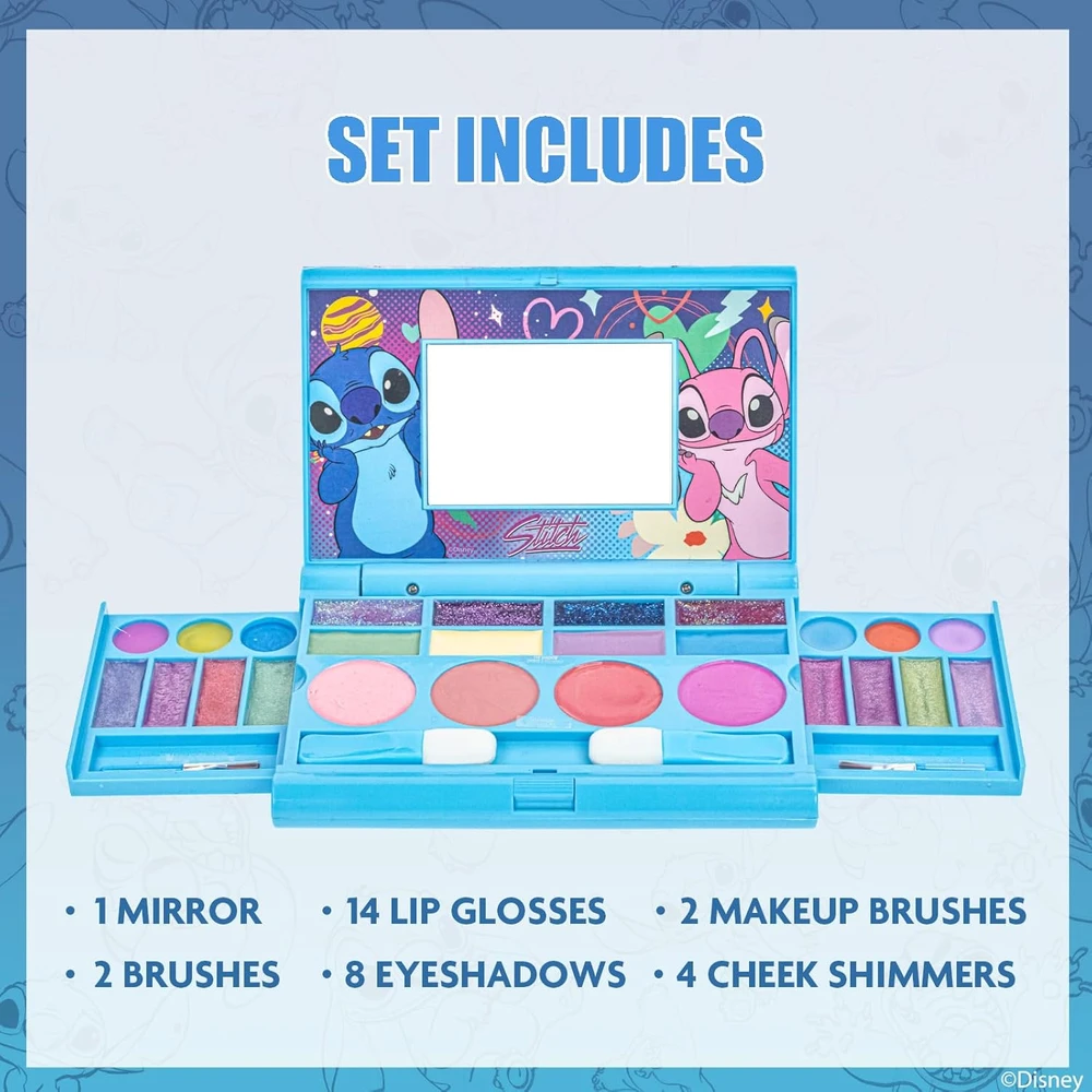 Stitch Townley Girl COSMETIC rinkinys, makiažo paletė su veidrodžiu